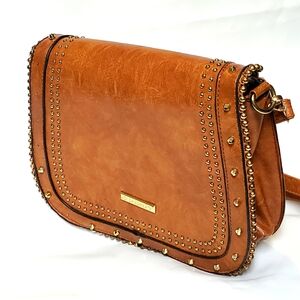Barbara brown leather crossbody purse